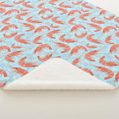 エビの車海老の珊瑚の海の泡航海のな海V2 シェルパブランケット (3/4)