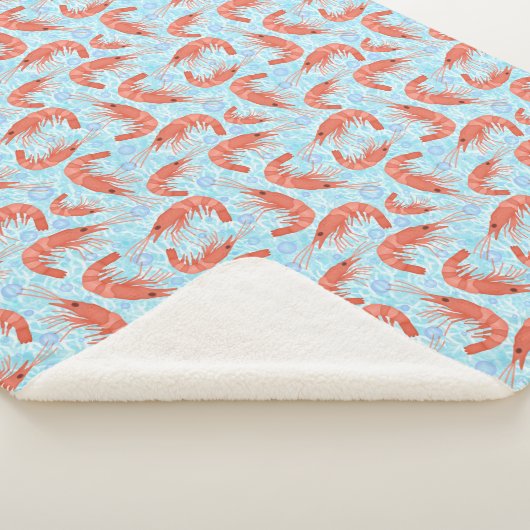 エビの車海老の珊瑚の海の泡航海のな海V2 シェルパブランケット (3/4)