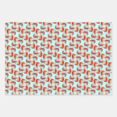 エビの長いアンテナ模様 ラッピングペーパーシート (正面2)