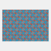 エビの長いアンテナ模様 ラッピングペーパーシート (正面2)