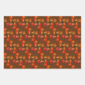 エビの長いアンテナ模様 ラッピングペーパーシート (正面)