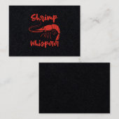 エビをささげる海産物ザリガニのロブスタープレゼント 名刺 (正面/裏面)