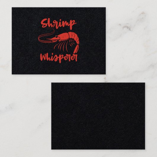 エビをささげる海産物ザリガニのロブスタープレゼント 名刺 (正面/裏面)