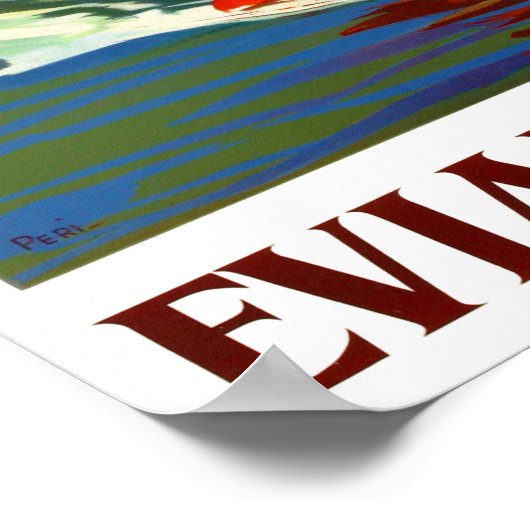 エビアンフランスヴィンテージ旅行 ポスター (角)