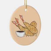 エビエビ天ぷら日本の食品店 セラミックオーナメント (右)