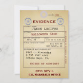 エビデンスラベルハロウィン不気味ユーモア風変わり価値 招待状 (正面)