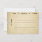 エビデンスラベルハロウィン不気味ユーモア風変わり価値 招待状 (裏面)