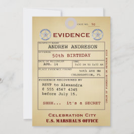 エビデンスラベル50誕生日奇数ユーモア間抜け値 招待状