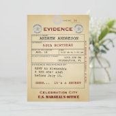 エビデンスラベル50誕生日奇数ユーモア間抜け値 招待状 (スタンド正面)