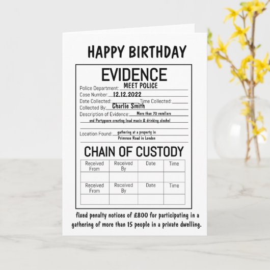 エビデンス カード (黄色い花)