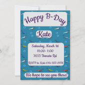 エビハッピーバースデー 招待状 (正面)