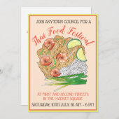 エビパッドタイヌードル食品フェスティバル店 招待状 (正面/裏面)