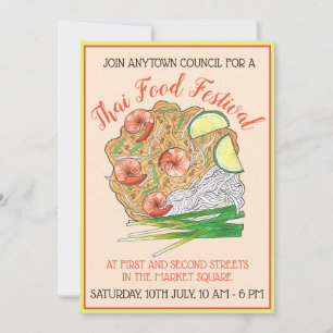 エビパッドタイヌードル食品フェスティバル店 招待状