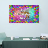 エビパーソナライズされたキャラクター誕生日バナー 横断幕 (トレードショー)