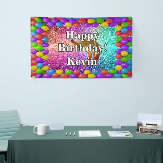 エビパーソナライズされたキャラクター誕生日バナー 横断幕 (トレードショー)