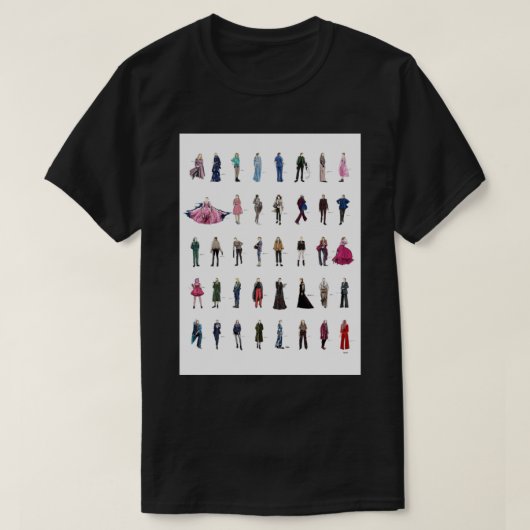 エビビビビラネルファッションのバージョン4の表示 Tシャツ (デザイン正面)