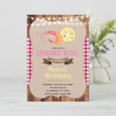 エビボイルガール誕生日パーティーカード 招待状 (スタンド正面)