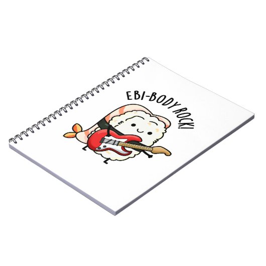 エビボディロック面白ロッカー寿司パンプン ノートブック (左側)