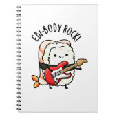 エビボディロック面白ロッカー寿司パンプン ノートブック (正面)