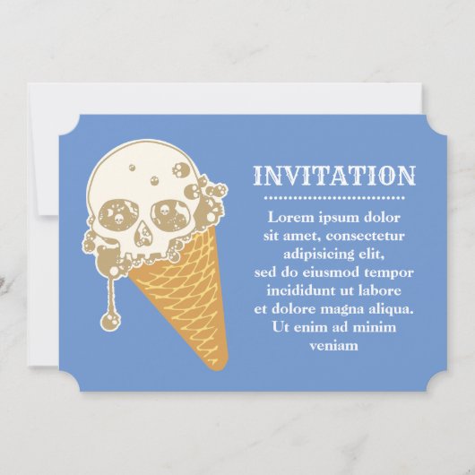エビルアイスクリームコーン招待状 招待状 (正面)