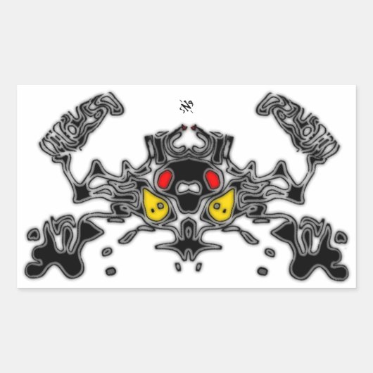 エビルカニ2 長方形シール (正面)