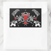 エビルカニ7 長方形シール (バッグ)