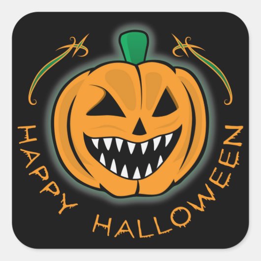 エビルカボチャ スクエアシール (正面)