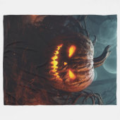 エビルカボチャ フリースブランケット (正面(横))