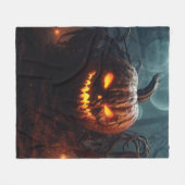 エビルカボチャ フリースブランケット (正面(横))