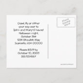 エビルパンプキンハロウィーンキャンドル招待状 インビテーションポストカード (裏面)