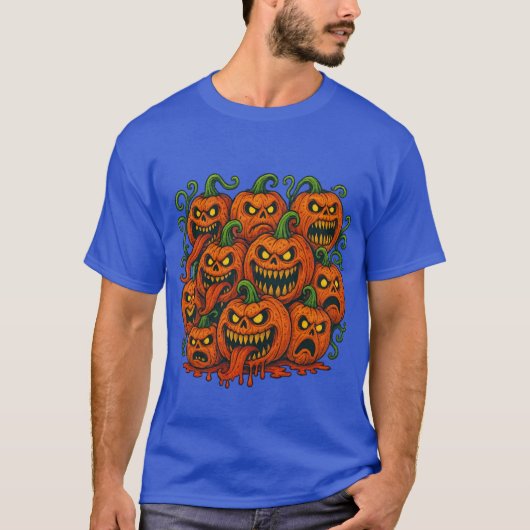エビルパンプキンホルドハロウィーン Tシャツ (正面)