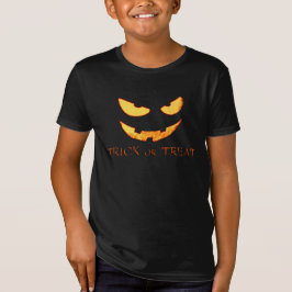 エビルパンプキン顔ハロウィンシャツ Tシャツ