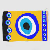 エビル・アイ・タリスマン・アラビア・アミュレット/トルコ語（ギリシャ） ゴルフタオル (横)