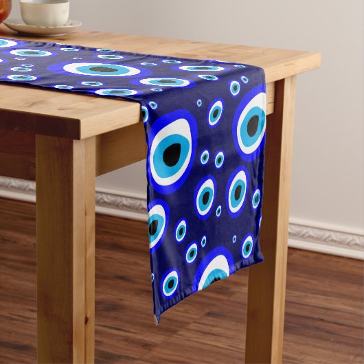 エビル・アイ・タリスマン・アラビア・アミュレット/トルコ語(ギリシャ) ショートテーブルランナー (インサイチュ)