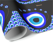 エビル・アイ・タリスマン・アラビア・アミュレット/トルコ語（ギリシャ） ラッピングペーパー (ロールコーナー)