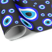 エビル・アイ・タリスマン・アラビア・アミュレット/トルコ語（ギリシャ）  ラッピングペーパー (ロールコーナー)