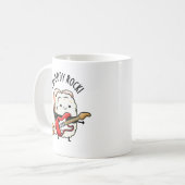 エビ体ロックおもしろいロッカーすしプリン コーヒーマグカップ (正面左)