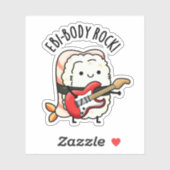 エビ体ロックおもしろいロッカーすしプリン シール (シート)