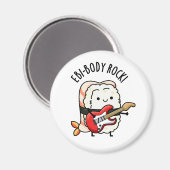 エビ体ロックおもしろいロッカーすしプリン マグネット (正面/裏面)