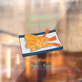 エビ天ぷら漫画イラストレーション ウィンドウサイン (シート2)