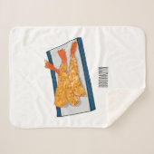 エビ天ぷら漫画イラストレーション シェルパブランケット (正面(横))