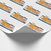 エビ天ぷら漫画イラストレーション ラッピングペーパー (角)