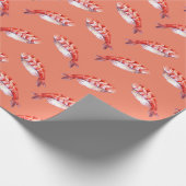 エビ日本ののアビ付き寿司 ラッピングペーパー (角)