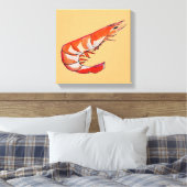 エビ海老イラストレーション海洋芸術 キャンバスプリント (インサイチュ (寝室))