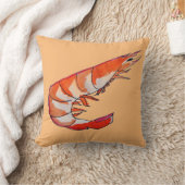 エビ海鮮魚介類イラストレーション クッション (ブランケット)