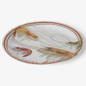 エビ渦巻形のアンテナシーフード紙プレート ペーパープレート (アングル)