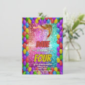 エビ漫画の誕生日招待状 子供へ 招待状 (スタンド正面)