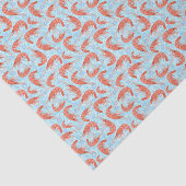 エビ航海のエビ珊瑚 |淡青色パターン 薄葉紙 (詳細)