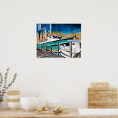 エビ船の海航海の芸アート ポスター (キッチン)