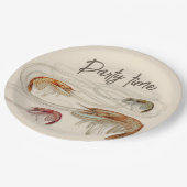 エビ誕生日カスタム文字シーフードパーティー ペーパープレート (アングル)